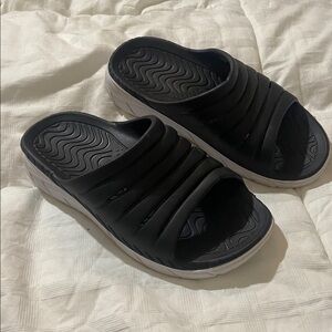 Avia Black Slide Sandals